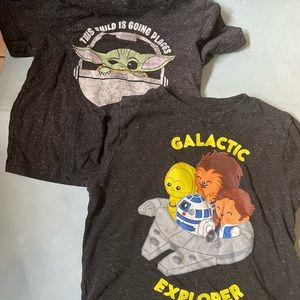 EUC Star Wars Toddler Tee Shirts sz 5T (Set of 2)